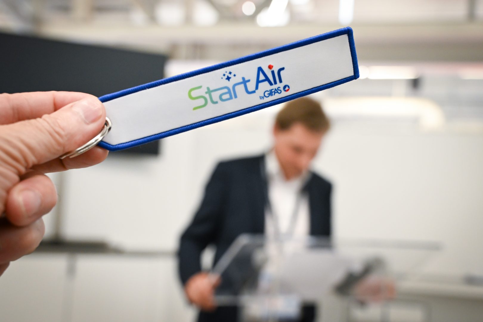 Journee investisseurs Startair, stand GIFAS PME, Jean Christophe Lambert, CEO et cofondateur Ascendance
55ème Salon International de l'Aéronautique et de l'Espace